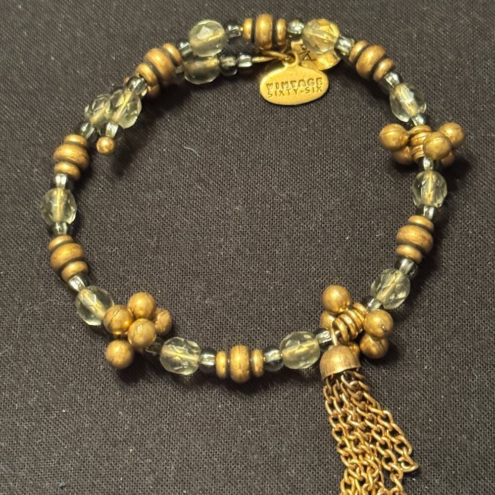 Vintage Alex and Ani Wrap Bracelet Gold tones